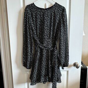 Ever After Black Floral Mini Dress